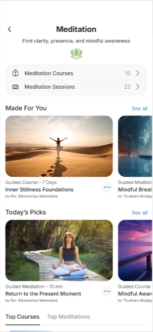 HealLift app home screen